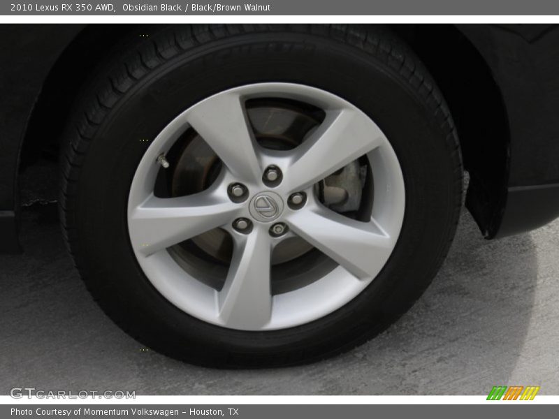 Obsidian Black / Black/Brown Walnut 2010 Lexus RX 350 AWD