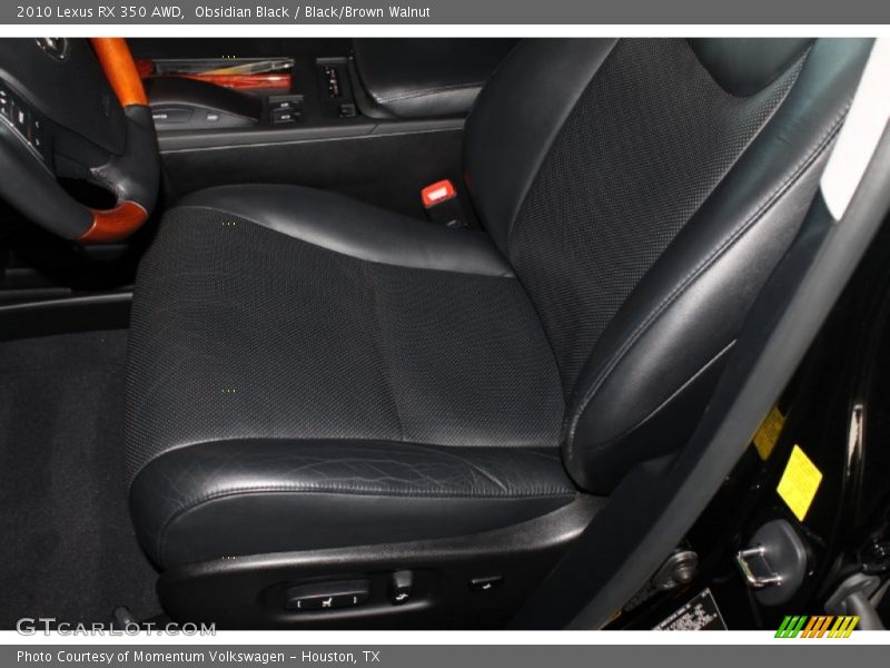 Obsidian Black / Black/Brown Walnut 2010 Lexus RX 350 AWD
