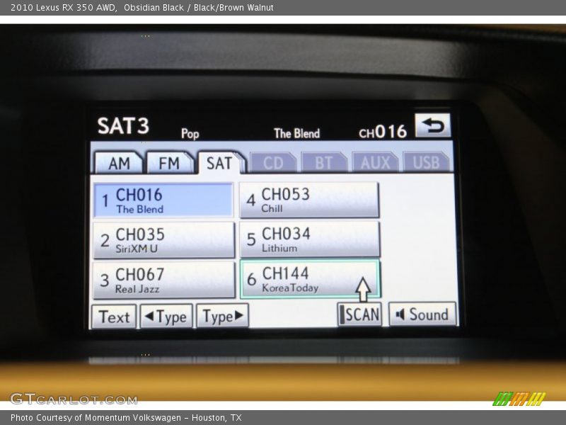 Obsidian Black / Black/Brown Walnut 2010 Lexus RX 350 AWD