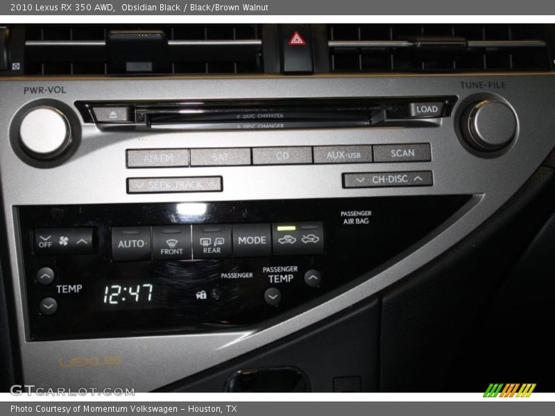 Obsidian Black / Black/Brown Walnut 2010 Lexus RX 350 AWD