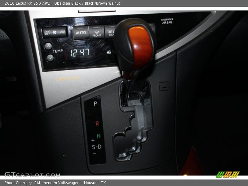 Obsidian Black / Black/Brown Walnut 2010 Lexus RX 350 AWD