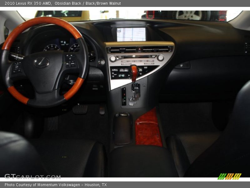 Obsidian Black / Black/Brown Walnut 2010 Lexus RX 350 AWD