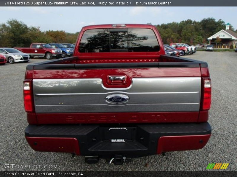 Ruby Red Metallic / Platinum Black Leather 2014 Ford F250 Super Duty Platinum Crew Cab 4x4