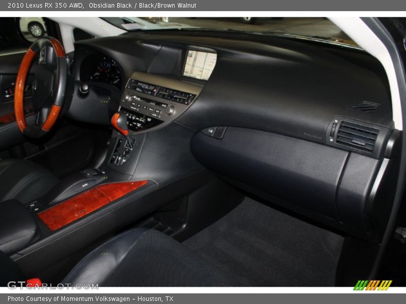 Obsidian Black / Black/Brown Walnut 2010 Lexus RX 350 AWD