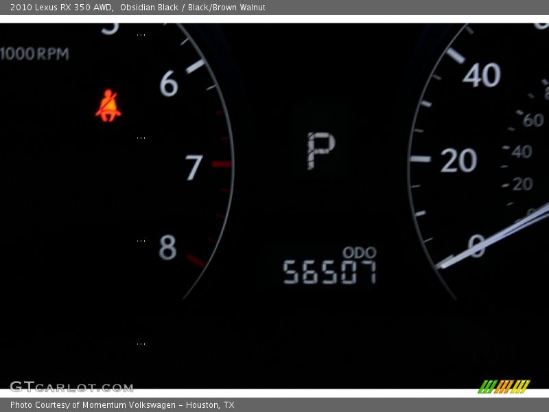 Obsidian Black / Black/Brown Walnut 2010 Lexus RX 350 AWD