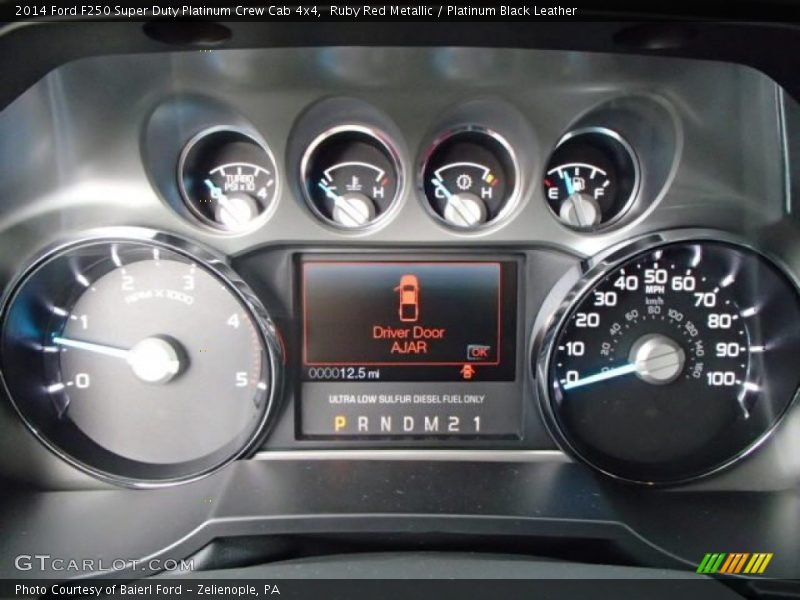 Ruby Red Metallic / Platinum Black Leather 2014 Ford F250 Super Duty Platinum Crew Cab 4x4