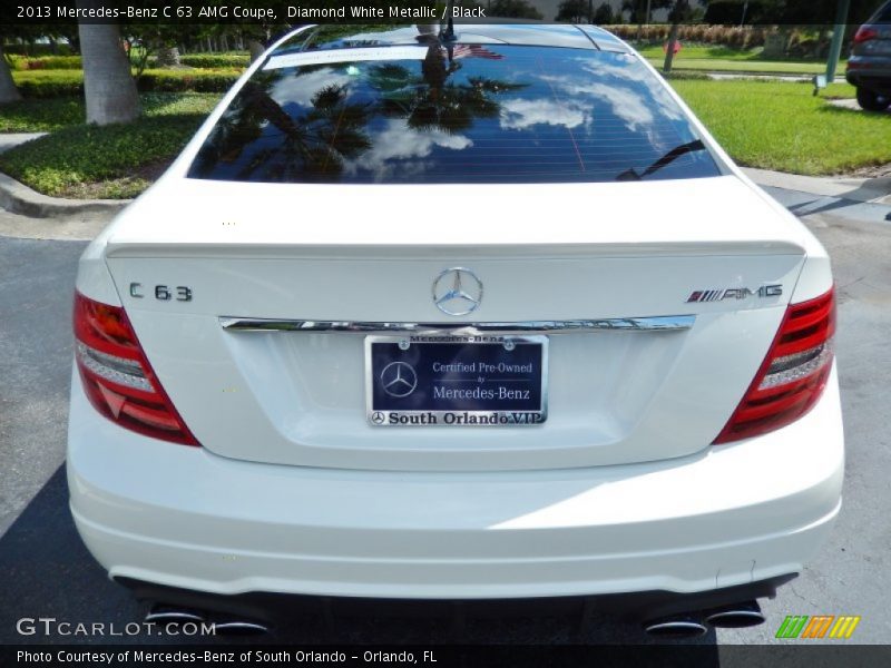 Diamond White Metallic / Black 2013 Mercedes-Benz C 63 AMG Coupe