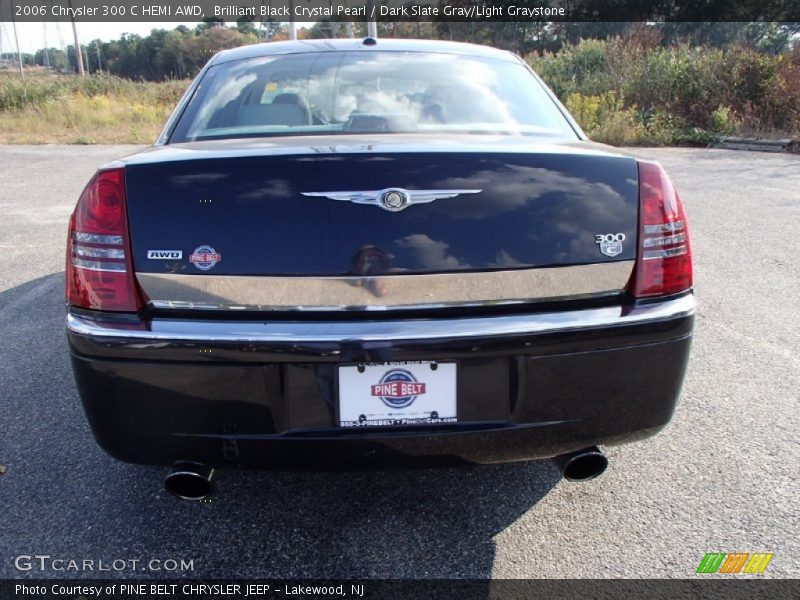 Brilliant Black Crystal Pearl / Dark Slate Gray/Light Graystone 2006 Chrysler 300 C HEMI AWD