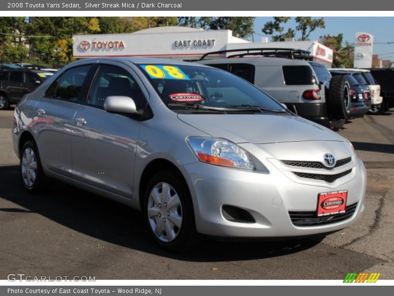 Silver Streak Mica / Dark Charcoal 2008 Toyota Yaris Sedan