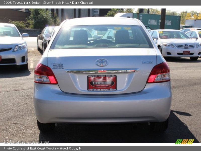 Silver Streak Mica / Dark Charcoal 2008 Toyota Yaris Sedan