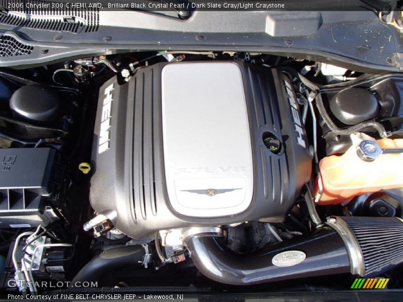 Brilliant Black Crystal Pearl / Dark Slate Gray/Light Graystone 2006 Chrysler 300 C HEMI AWD