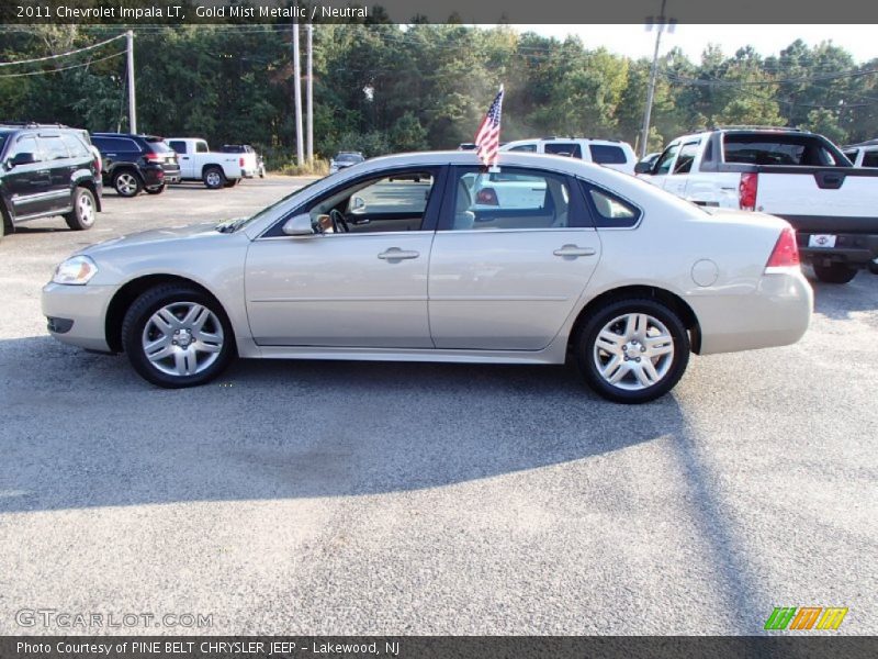 Gold Mist Metallic / Neutral 2011 Chevrolet Impala LT
