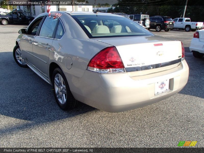 Gold Mist Metallic / Neutral 2011 Chevrolet Impala LT
