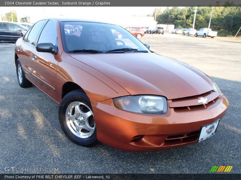 Sunburst Orange / Graphite 2004 Chevrolet Cavalier Sedan