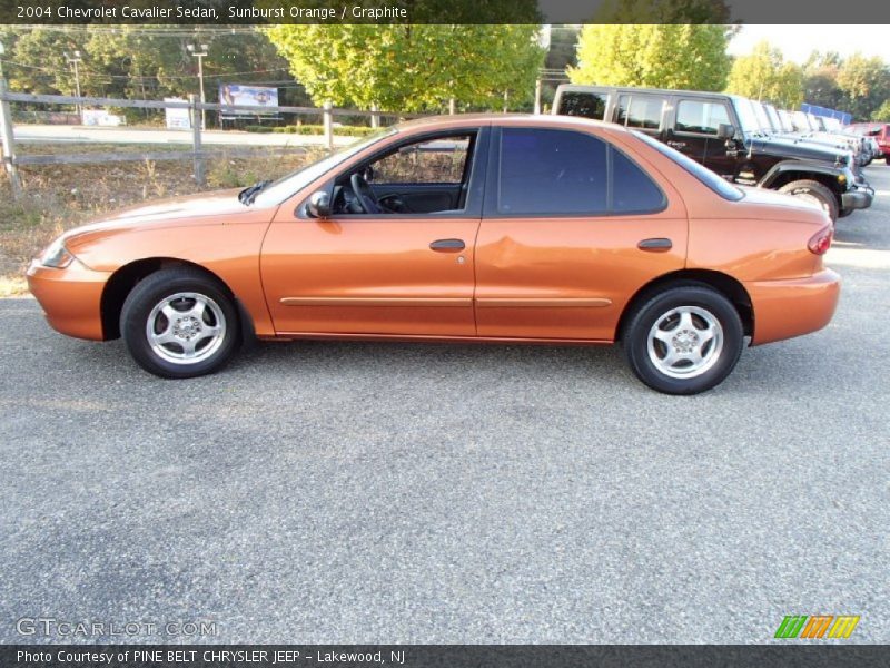 Sunburst Orange / Graphite 2004 Chevrolet Cavalier Sedan
