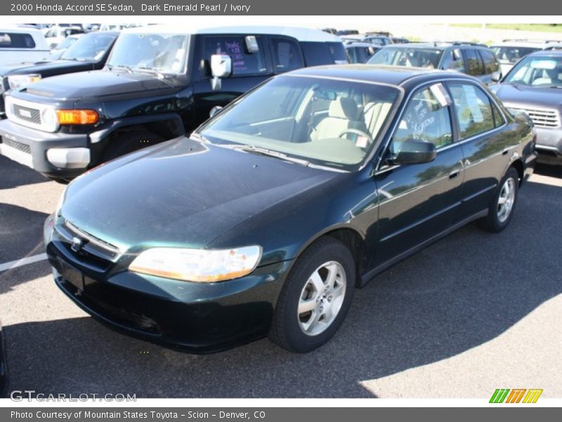 Dark Emerald Pearl / Ivory 2000 Honda Accord SE Sedan