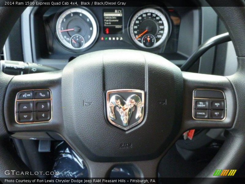 Black / Black/Diesel Gray 2014 Ram 1500 Express Quad Cab 4x4
