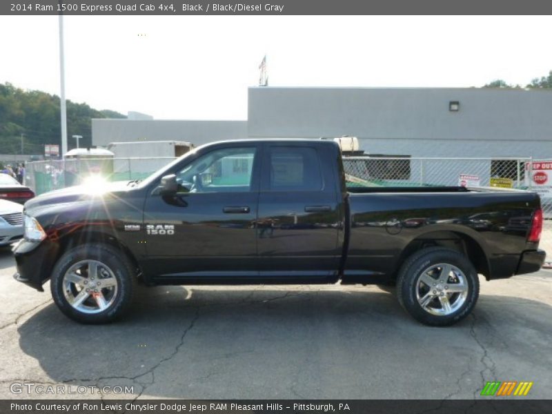 Black / Black/Diesel Gray 2014 Ram 1500 Express Quad Cab 4x4