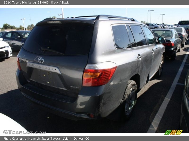Black / Black 2010 Toyota Highlander SE 4WD