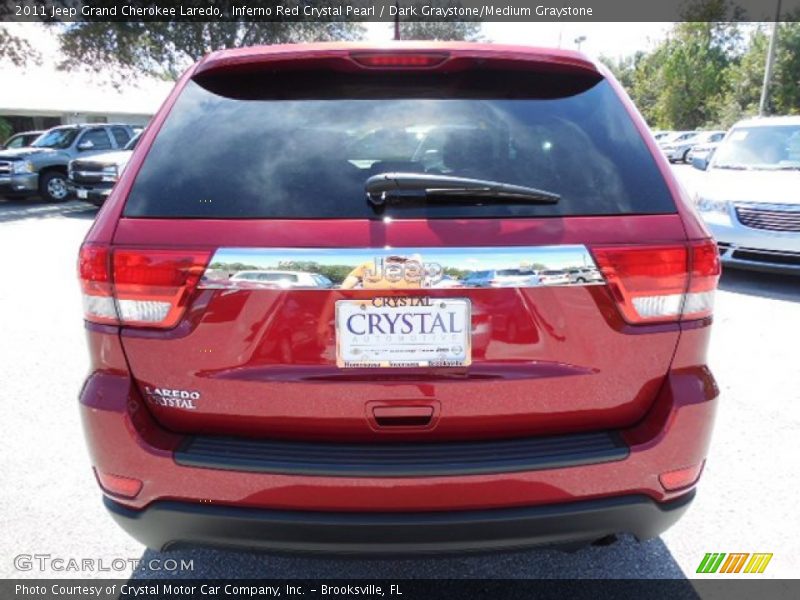 Inferno Red Crystal Pearl / Dark Graystone/Medium Graystone 2011 Jeep Grand Cherokee Laredo