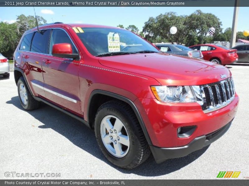 Inferno Red Crystal Pearl / Dark Graystone/Medium Graystone 2011 Jeep Grand Cherokee Laredo