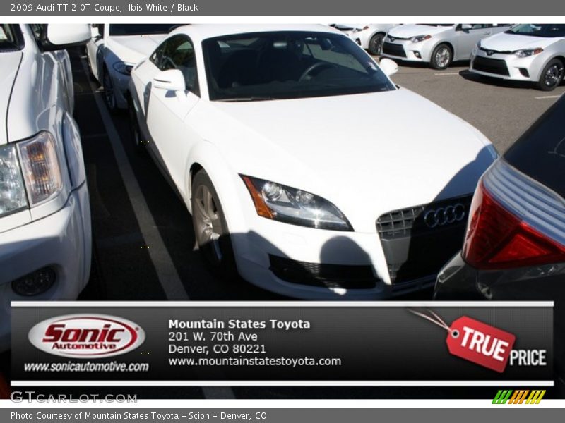 Ibis White / Black 2009 Audi TT 2.0T Coupe