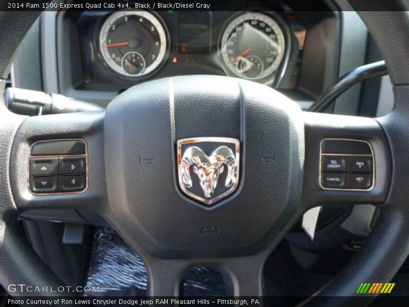 Black / Black/Diesel Gray 2014 Ram 1500 Express Quad Cab 4x4