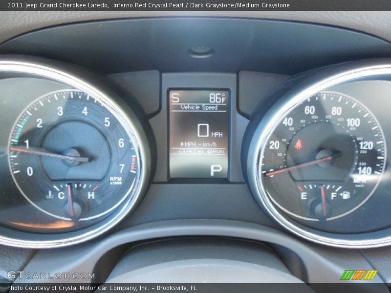 Inferno Red Crystal Pearl / Dark Graystone/Medium Graystone 2011 Jeep Grand Cherokee Laredo