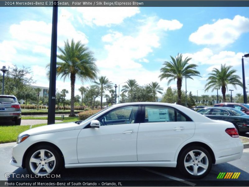 Polar White / Silk Beige/Espresso Brown 2014 Mercedes-Benz E 350 Sedan