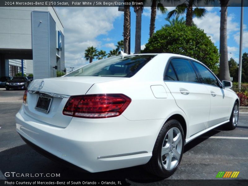 Polar White / Silk Beige/Espresso Brown 2014 Mercedes-Benz E 350 Sedan