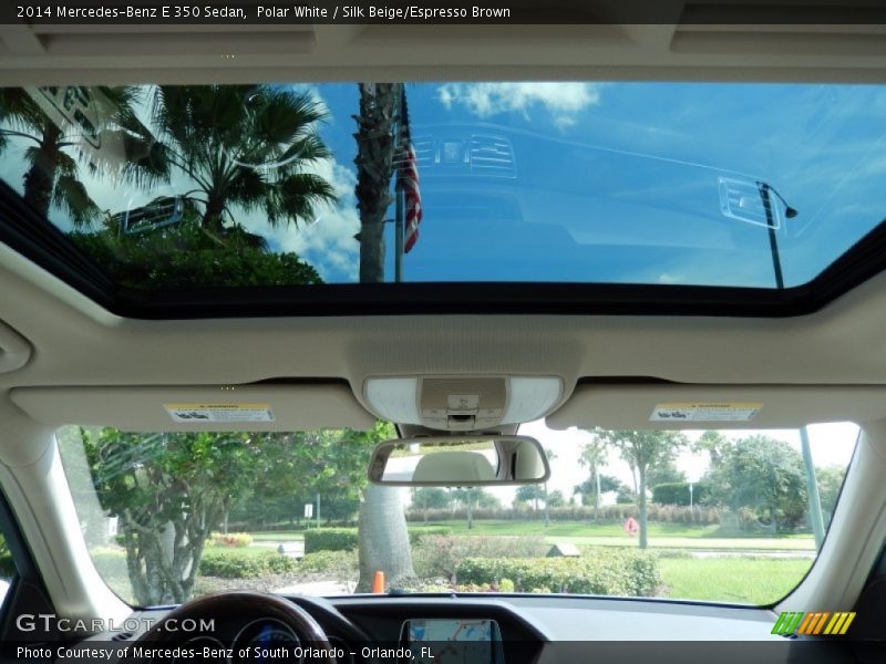 Polar White / Silk Beige/Espresso Brown 2014 Mercedes-Benz E 350 Sedan