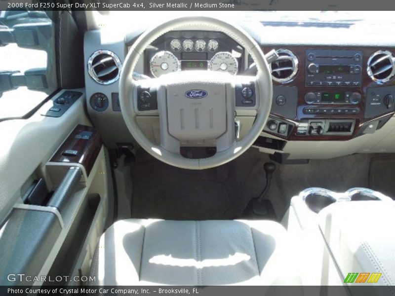 Silver Metallic / Medium Stone 2008 Ford F250 Super Duty XLT SuperCab 4x4