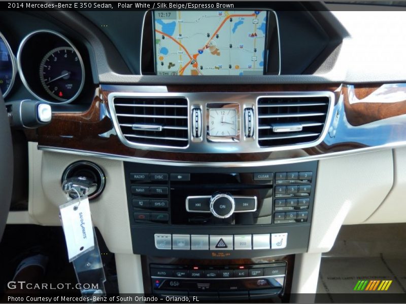 Polar White / Silk Beige/Espresso Brown 2014 Mercedes-Benz E 350 Sedan