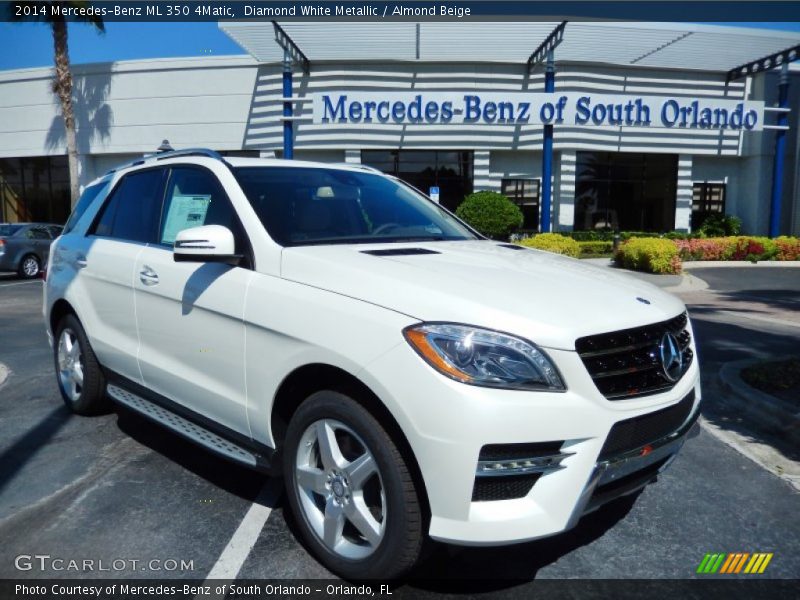 Diamond White Metallic / Almond Beige 2014 Mercedes-Benz ML 350 4Matic