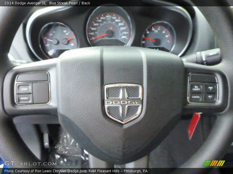Blue Streak Pearl / Black 2014 Dodge Avenger SE