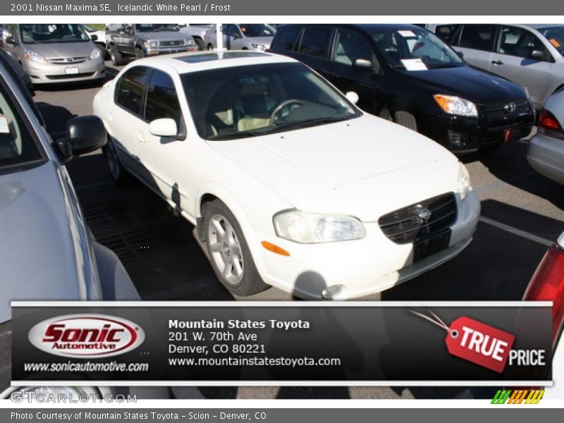 Icelandic White Pearl / Frost 2001 Nissan Maxima SE