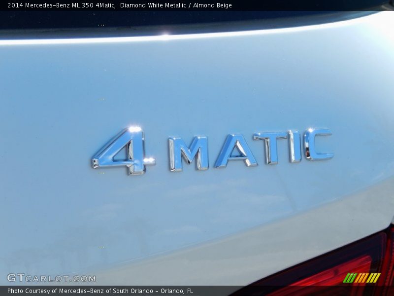 Diamond White Metallic / Almond Beige 2014 Mercedes-Benz ML 350 4Matic