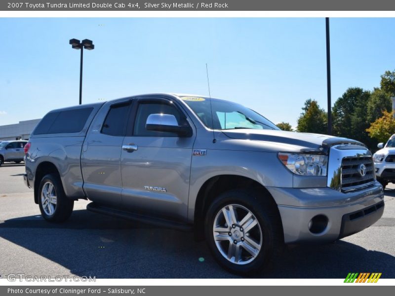 Silver Sky Metallic / Red Rock 2007 Toyota Tundra Limited Double Cab 4x4