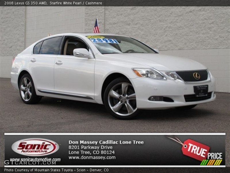 Starfire White Pearl / Cashmere 2008 Lexus GS 350 AWD