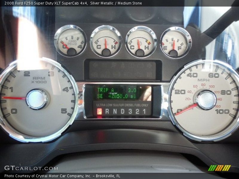 Silver Metallic / Medium Stone 2008 Ford F250 Super Duty XLT SuperCab 4x4