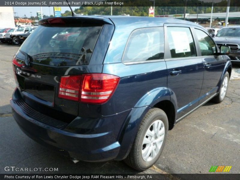 Fathom Blue Pearl / Black/Light Frost Beige 2014 Dodge Journey SE