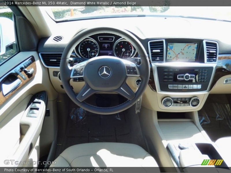 Diamond White Metallic / Almond Beige 2014 Mercedes-Benz ML 350 4Matic