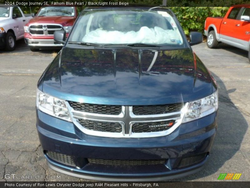Fathom Blue Pearl / Black/Light Frost Beige 2014 Dodge Journey SE