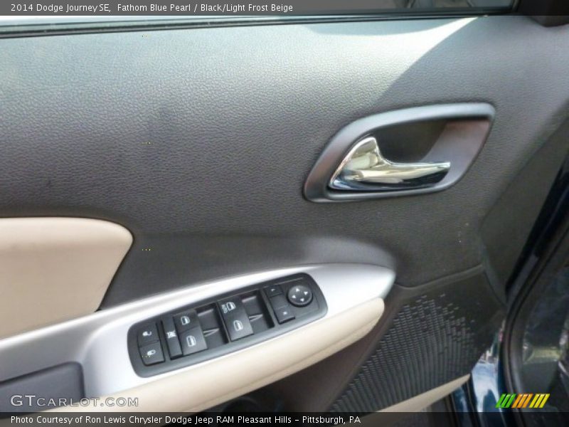 Fathom Blue Pearl / Black/Light Frost Beige 2014 Dodge Journey SE