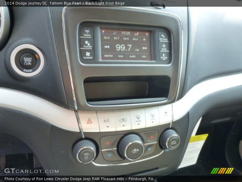 Fathom Blue Pearl / Black/Light Frost Beige 2014 Dodge Journey SE