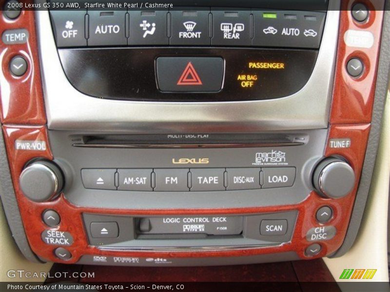 Controls of 2008 GS 350 AWD
