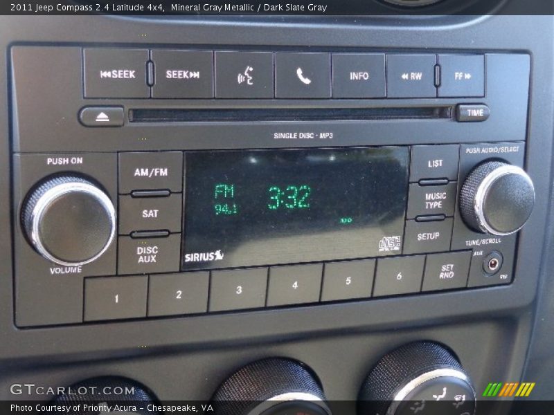 Mineral Gray Metallic / Dark Slate Gray 2011 Jeep Compass 2.4 Latitude 4x4