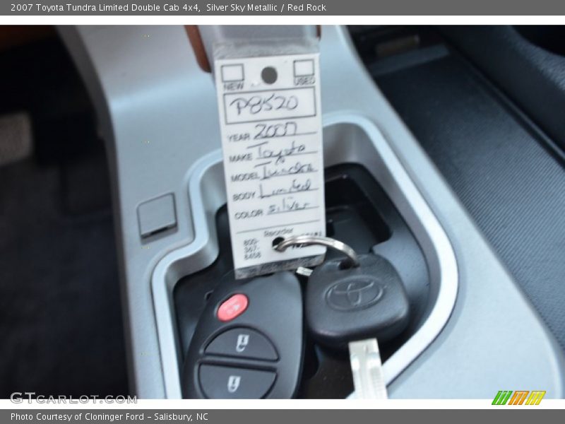 Silver Sky Metallic / Red Rock 2007 Toyota Tundra Limited Double Cab 4x4