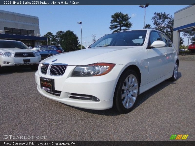 Alpine White / Gray 2008 BMW 3 Series 335i Sedan