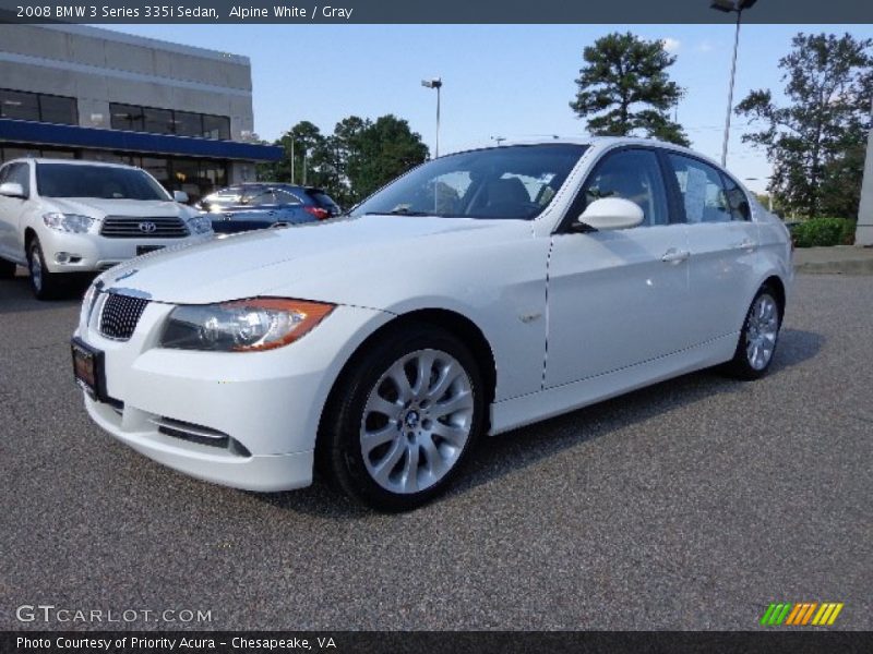 Alpine White / Gray 2008 BMW 3 Series 335i Sedan